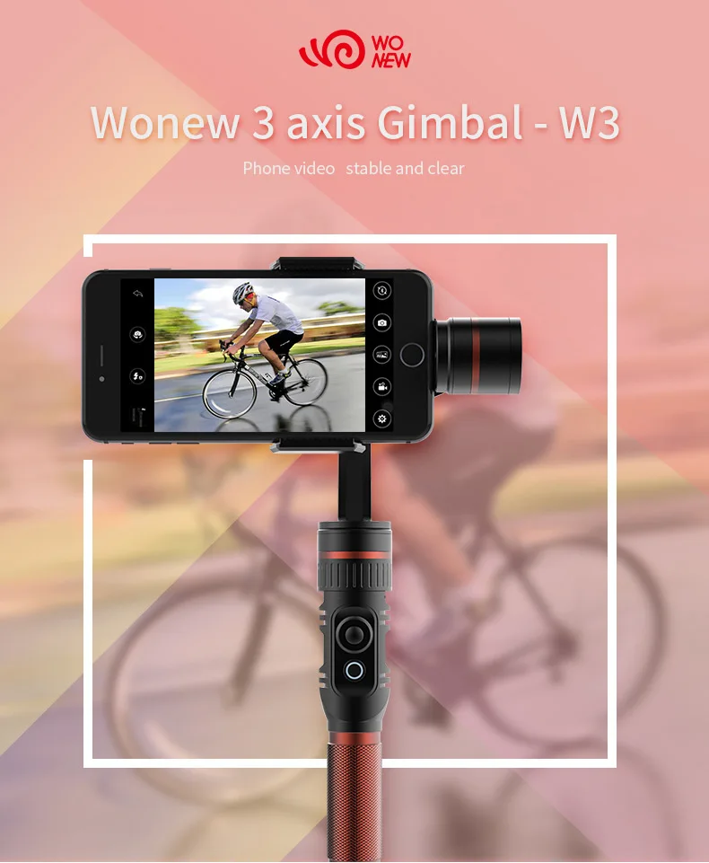 Smartphone 3 axis handheld brushless video gimbal stabilzier for sale