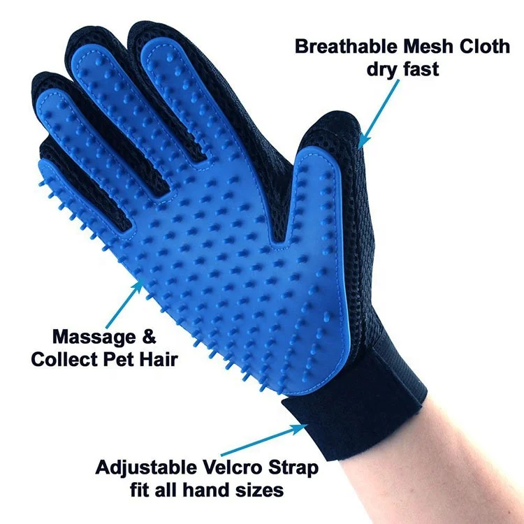 

Hot Silicone Dog Glove Dog Accessories Soft Use Pet Cats Gloves Grooming Bath Hair Cleaning Comb Efficient Massage Pets Supplies, Optional