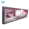 Ultra wide wall mount video display message rotating ads player LCD