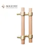 New Design Nordic Minimalist Brass and wood furniture Cabinet Wardrobe Handle Knobs And Puller