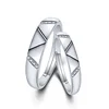2pcs Set Couple Ring wavy line Heart Design Opening Wedding Ring Finger Women Men Jewelry