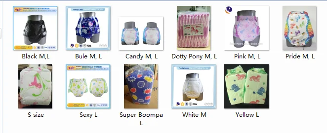 
Candy L size ABDL disposable adult diaper top high absorption ultra thick rainbow design diaper 