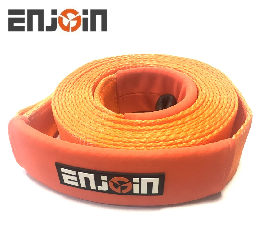 Enjoin Tow Stretch D Ring 27 Ft Rope 50mm Polyester Belt Snatch 1" X