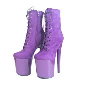 Leecabe Gladiator Pole Dance Shoes Wholesale White Boots Girls Party High Heel Boot Gothic Boots Sexy Ladies GoGo Boot