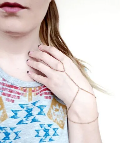 

Simple fashion simple copper beads bracelet Mittens, Golden