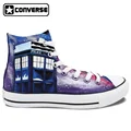 Hand Painted Shoes Men Women Converse All Star Doctor Who Weeping Angel Tardis Dalek High Top