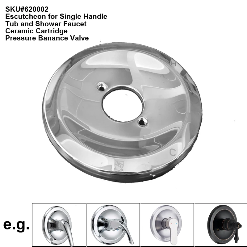 Escutcheon 620002 For Upc Pressure Balance Valve Tub And Shower