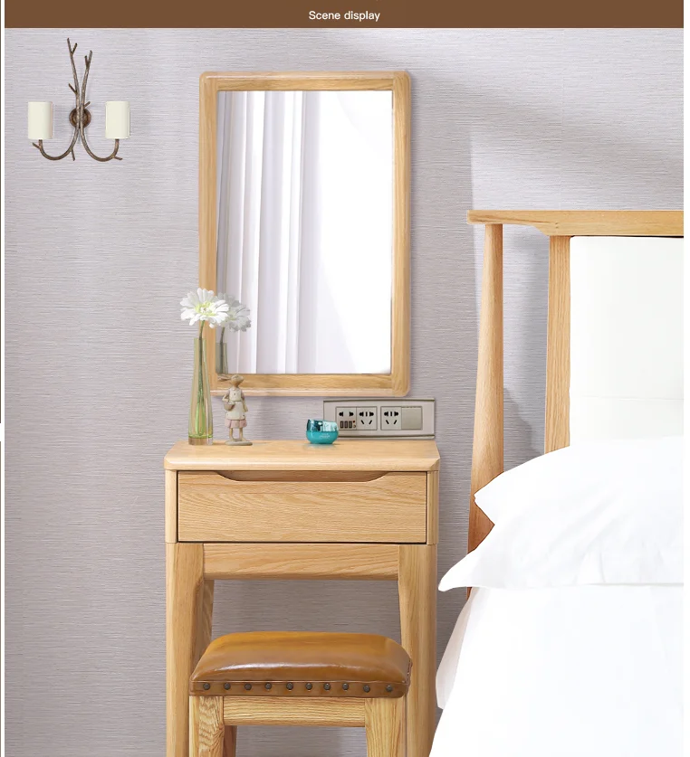 Mini Modern Bedroom Dressing Table Furniture With Door Type Wall