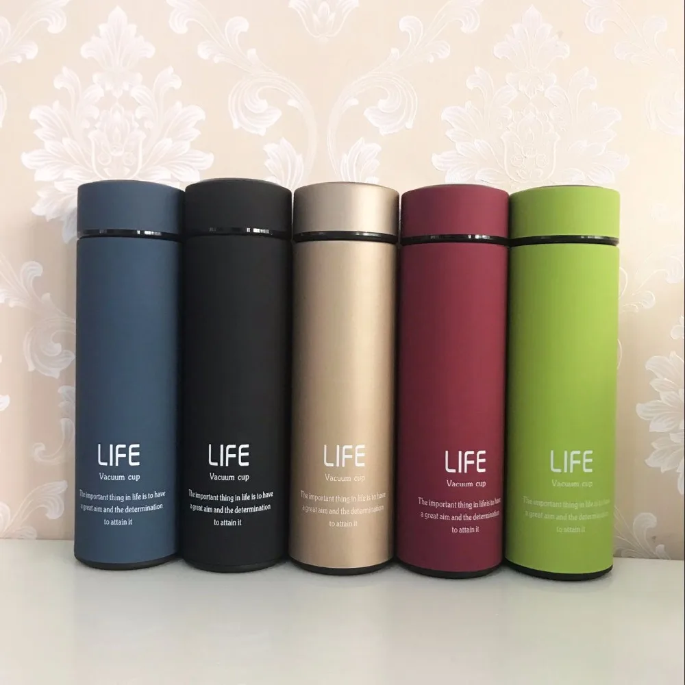 

17OZ Leakproof Rubber Coated Printing Insulated Travel Tumbler Custom Vacuum Water Bottle, White;pink;black;blue;customized color