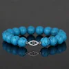 Zirconia Bead Bracelet Blue Stone Gemstone Custom