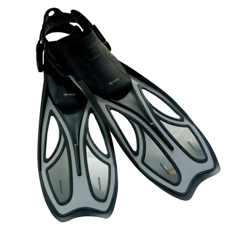 

Professional long foot pockets unisex swimming fins for freediving, Yellow, blue, red etc