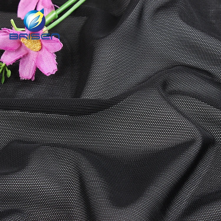 Black Super Elastic Textured Stretch Nylon Mesh Fabrics Wholesale Buy