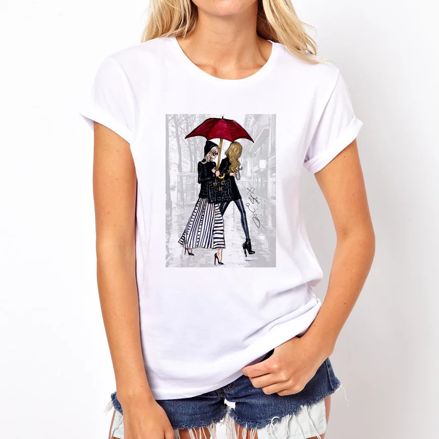 
Vintage Vogue Paris Black printing Girl Shirt summer fashion Women T Shirt novelty casual Tops hipster cool ladies Tee  (62216013635)