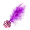 Cat ball with longer feather squeaker toys
