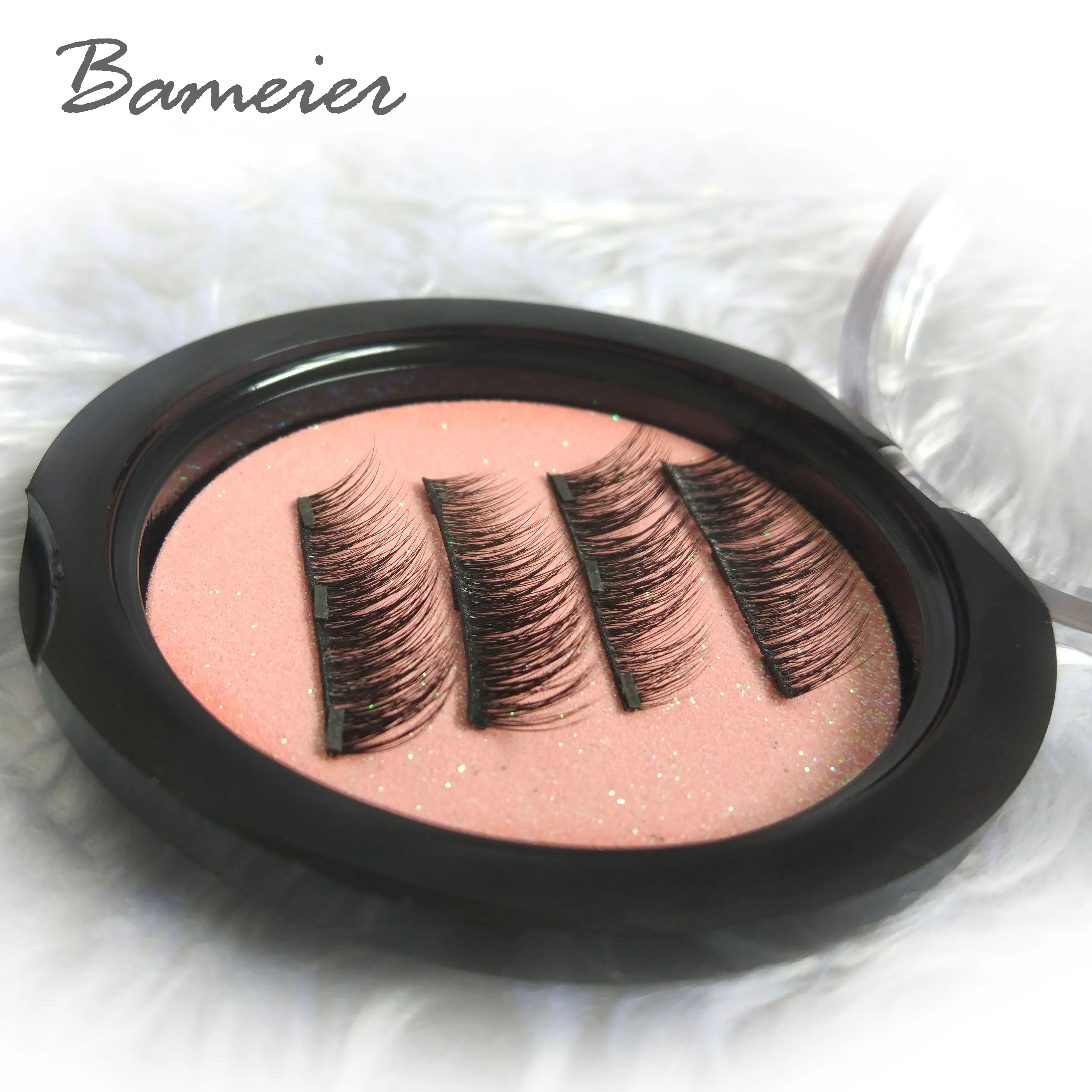

Wholesale Magnetic Eyelashes Hand Made 3d Magnetic Lashes With 3 Magnets False Eyelashes