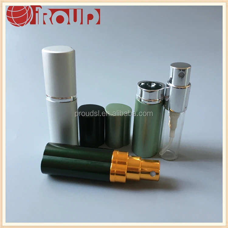 
5ML Aluminum heart shaped mini travel perfume atomizer 