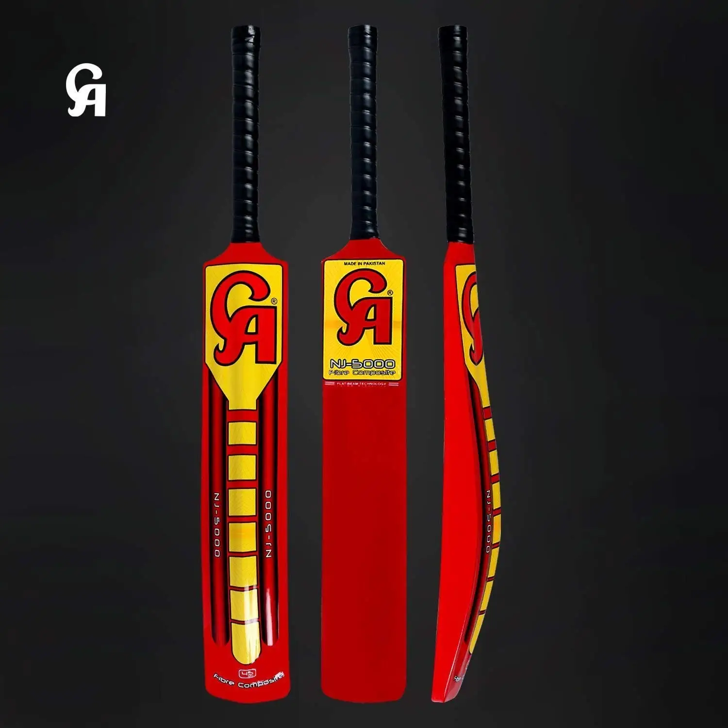 Pioneer "ENZO" Fiberglass Cricket Tape Ball Bat,With FREE Bat Cover New