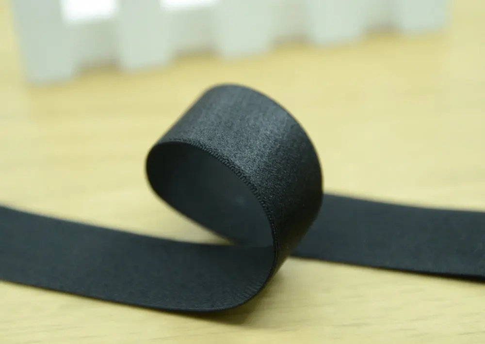 Satin Elastic,Waistband Elastic,1 Inch 25mm Black & White Elastic Band