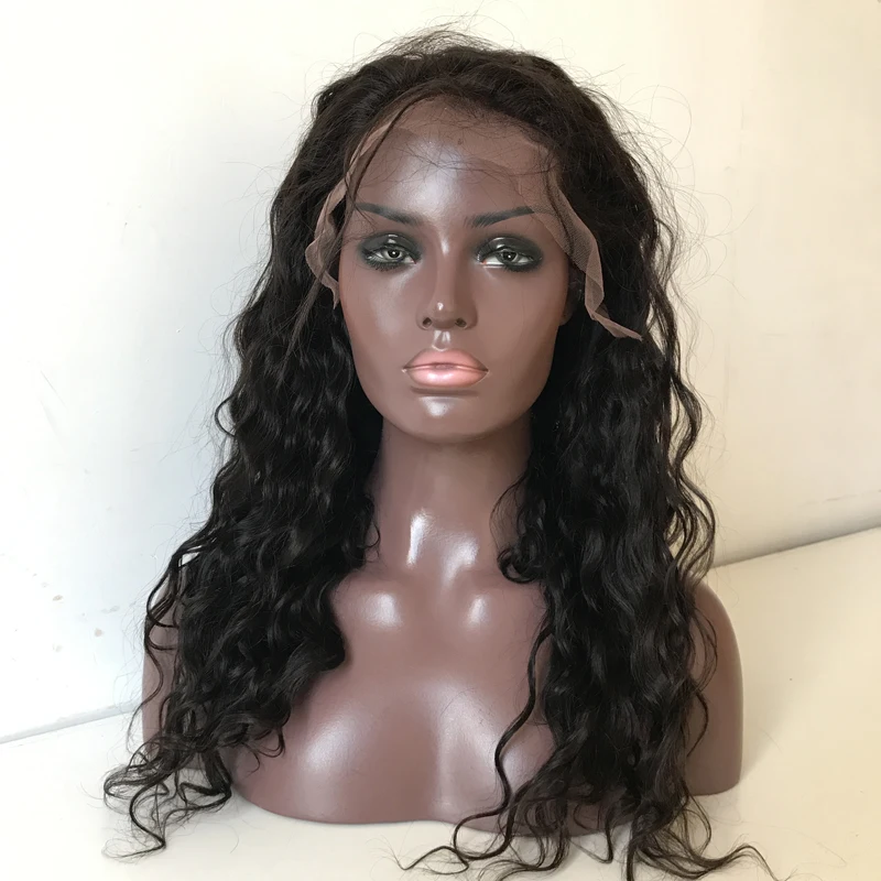 

Free Shipping Virgin Malaysian Natural Wave Human Hair Lace Front Wig Pre Plucked Natural Hairline With Baby Hair