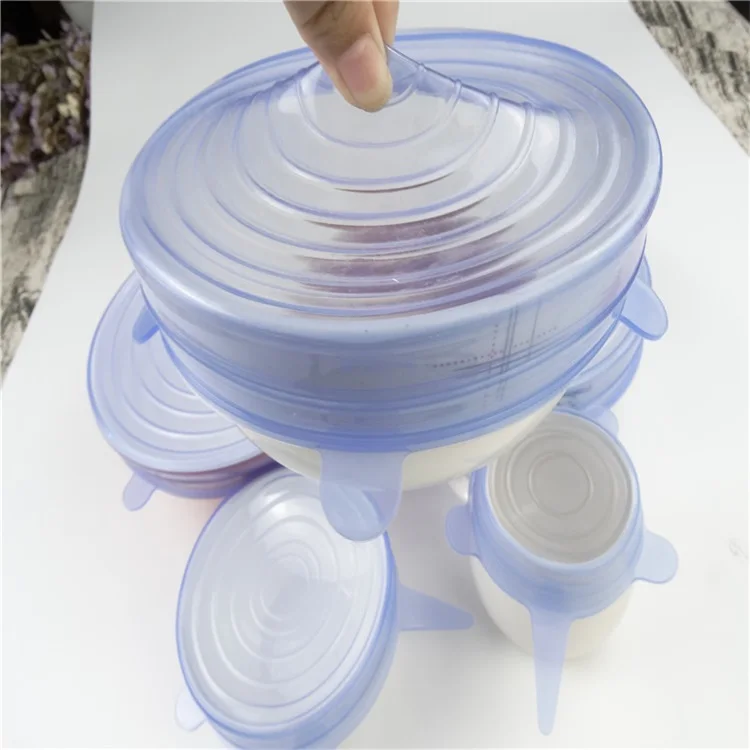 Lfgb Silicone Stretch Lids Food Container Cover Various Of Sizes 6pack
