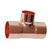 Tee connection 3 way refrigeration copper elbow press connector fitting plumbing copper fitting