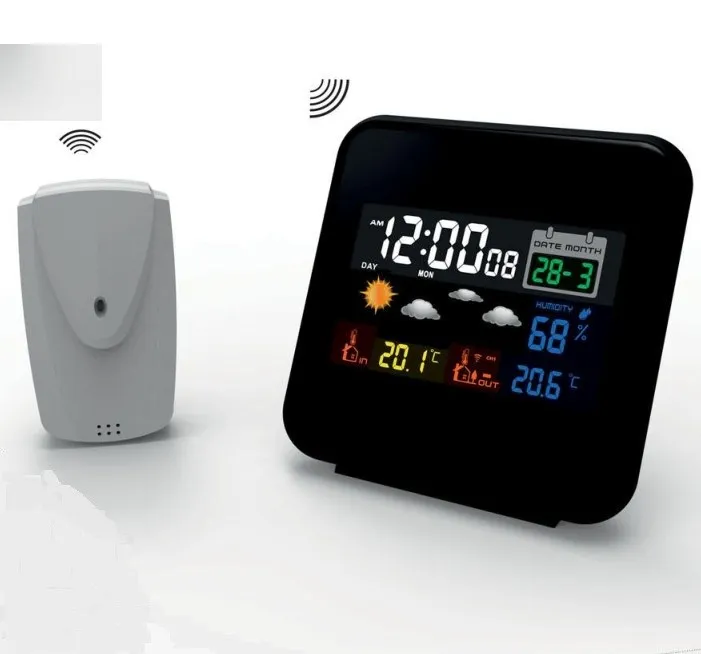 Indoor Outdoor Time Weather Gadget Forecast Rf Wireless Weather Station