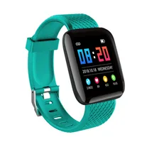 

116 PLUS Smart Bracelet Heart Rate Blood Pressure Monitor Wristbands Outdoor Sports Fitness Band Waterproof Smart Watch