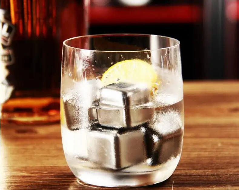 Stainless Steel 304 Bar Patry Dinner Chilling Wiskey Stone Metal Ice Cube