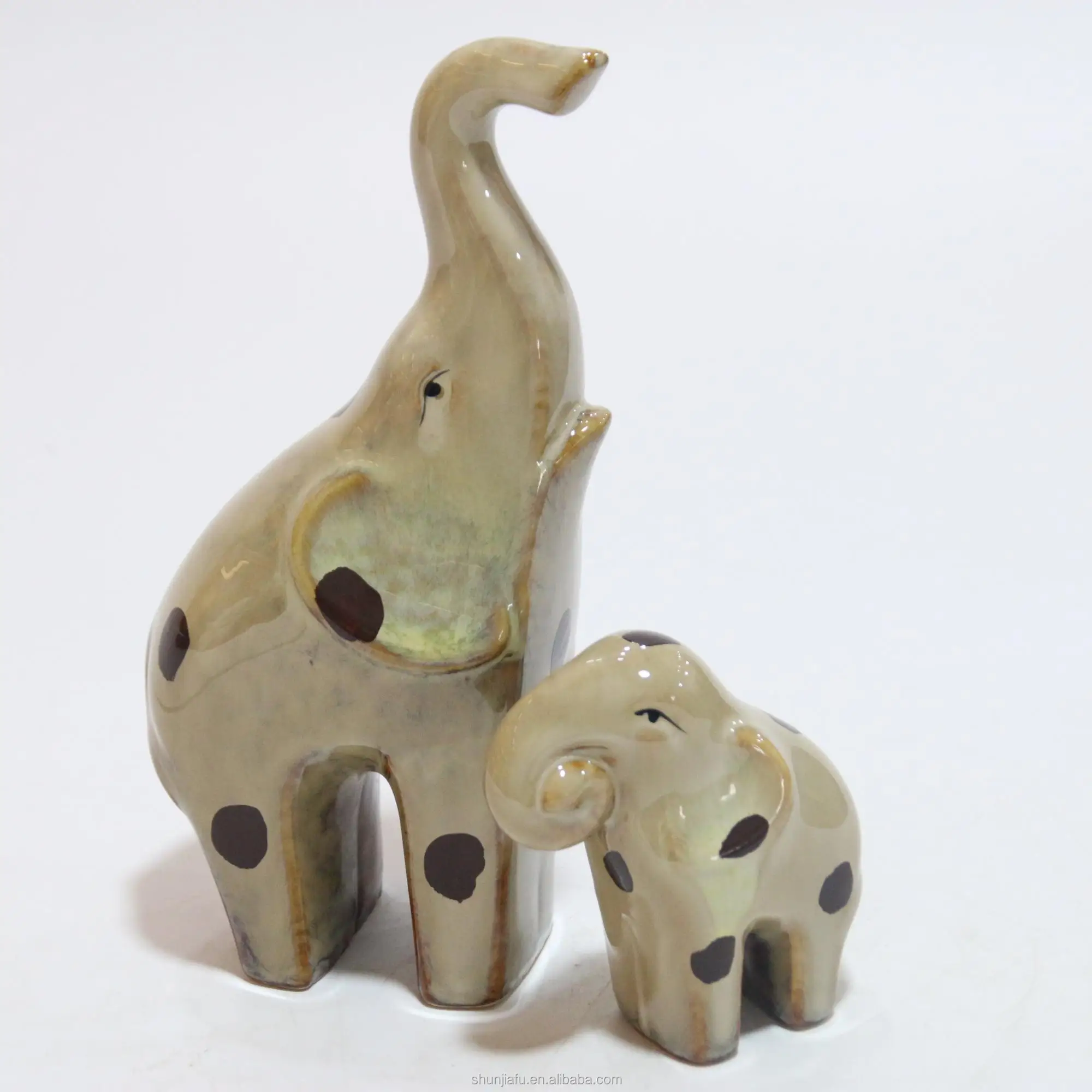 Lucu Kartun Ornamen Keramik Hewan Gajah Figurine Buy Patung