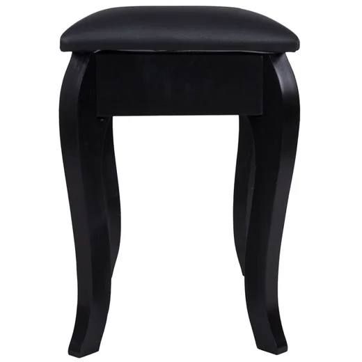 black mirrored stool