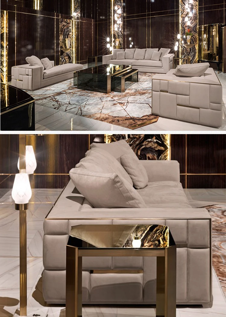 Germany New Model Living Room Classic Wooden Modern Genuine Leather