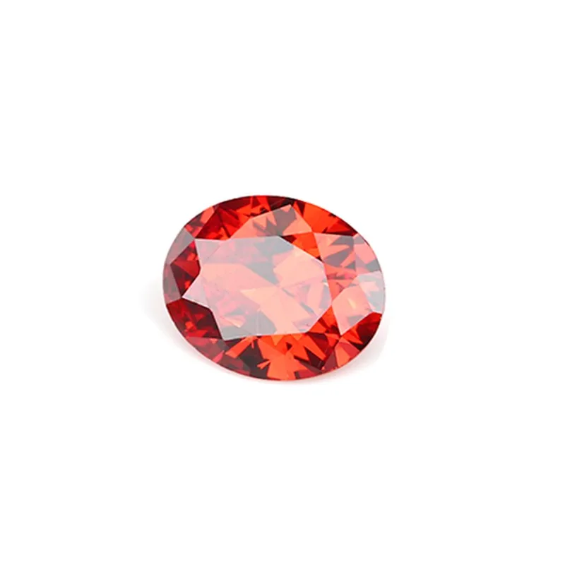 

Thriving Gems 5A quality orange oval cubic zirconia stone loose gemstone