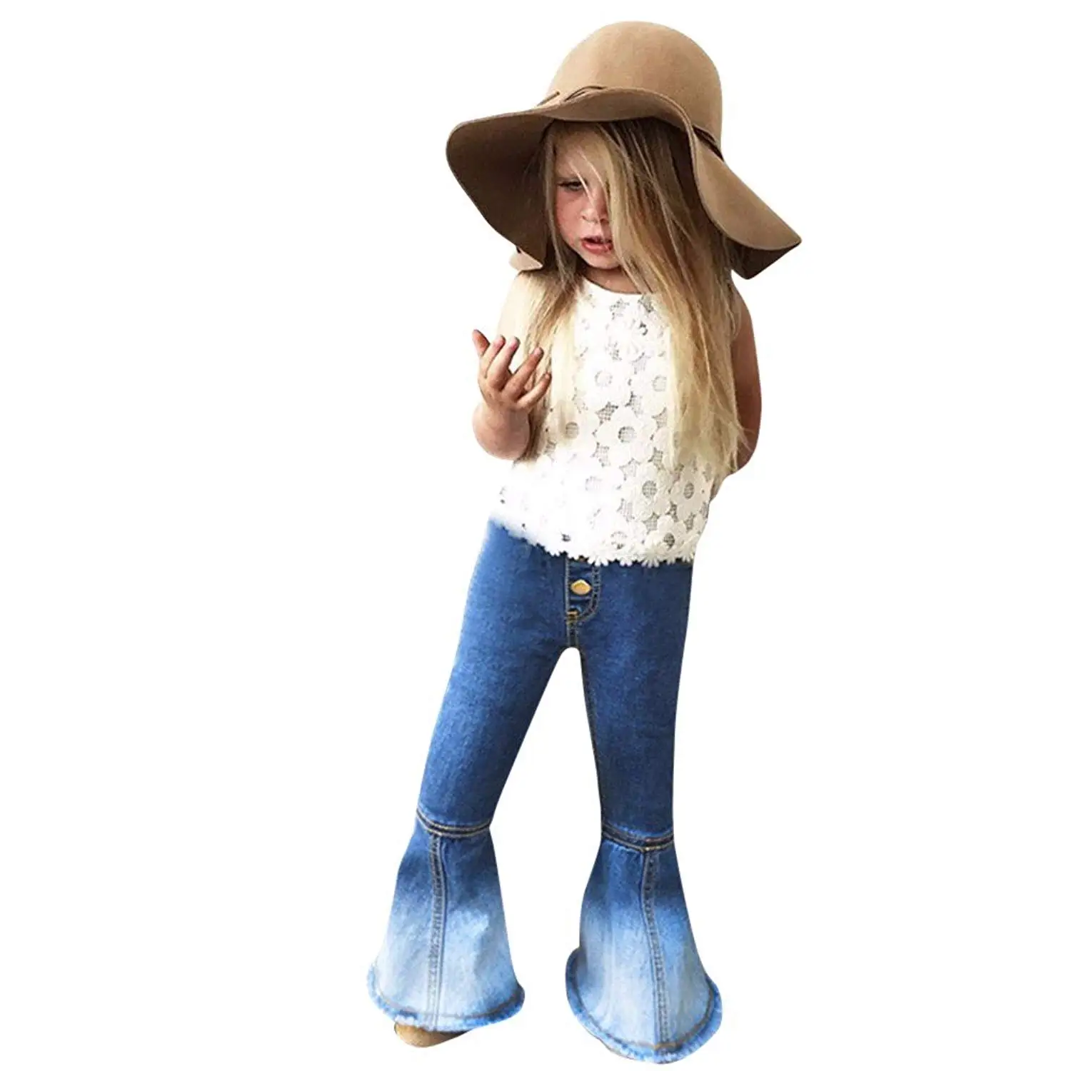 little girl bell bottom jeans