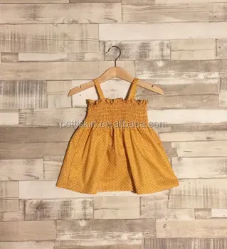 mustard yellow dress for baby girl