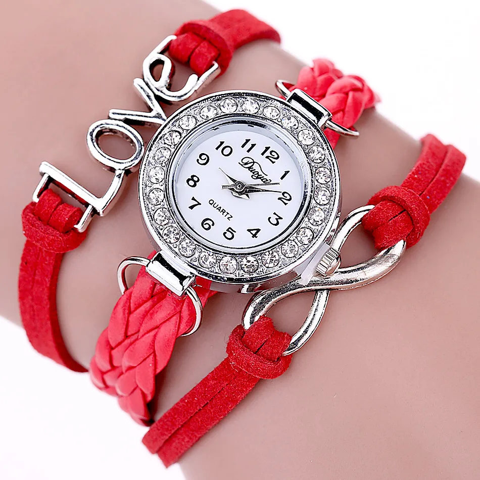 

2017 wholesale new design fashion girls bracelet watch, 6 colors