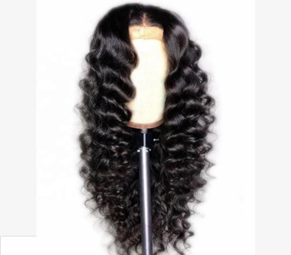 

Natural Color Unprocessed Cuticle Aligned Brazilian Virgin Human Hair Lace Front Wig, Natural black color