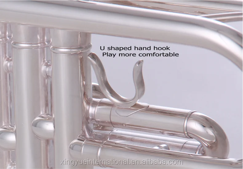 
silver plated trumpet cheap price brass body material 
