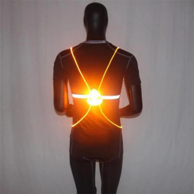 Outdoor Night Running Cycling Sports Flashing Vest Motorcycle Led Fiber