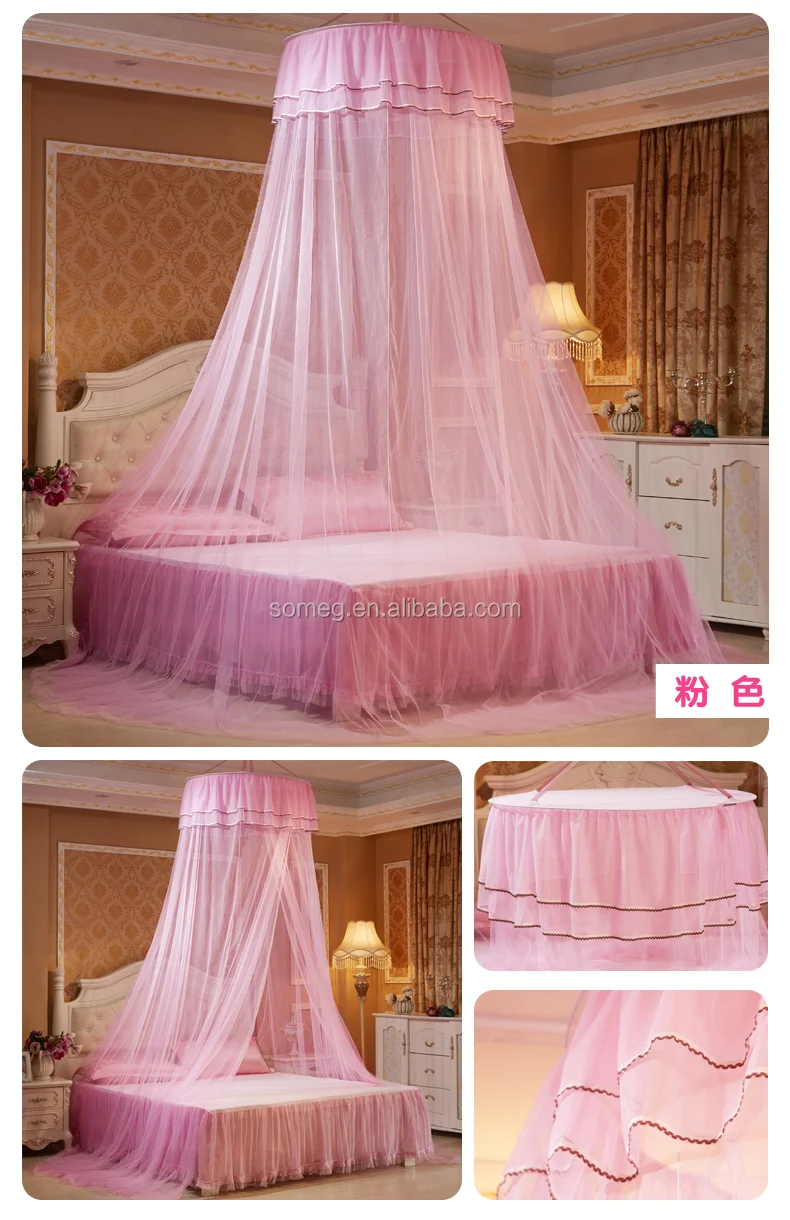 Cortina De Encaje De Techo Red Mosquitera Para Cama Doble Casa Cama