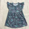 New design kids trendy dress patterns various fishes cartoon designs children clothing baby girls dress