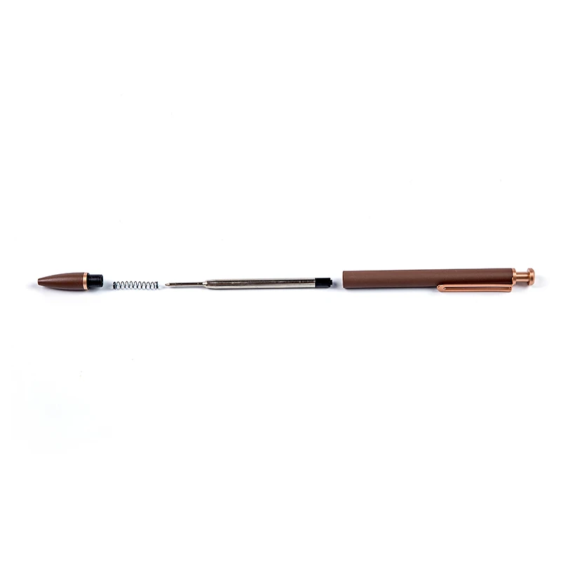 
High quality fashion corporate gift rose gold design premium click metal ballpoint pens with custom laser logo 