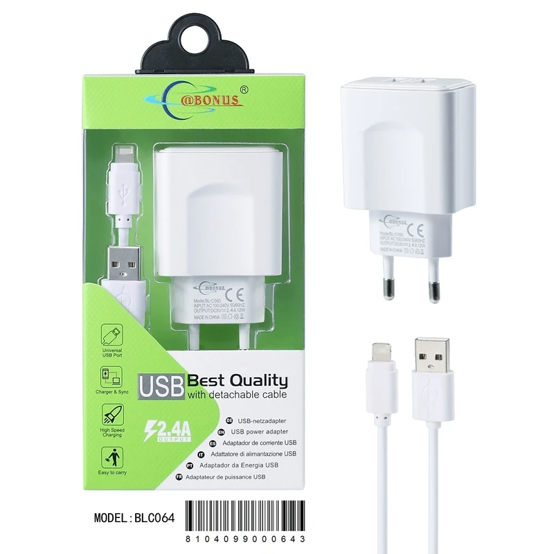 
2019 Wholesale Price 5V 2A Dual USB Fast Wall Charger Mobile Phone Charger 