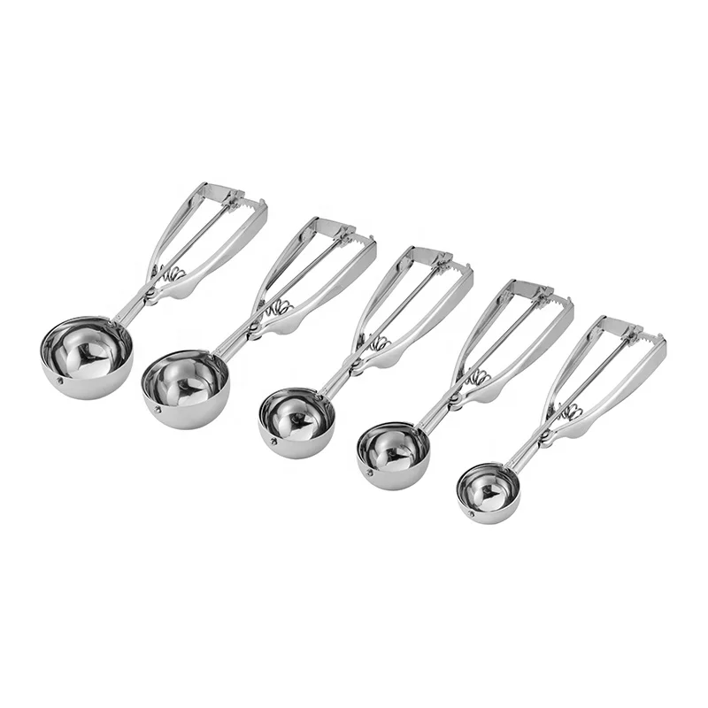 
Hot selling kitchen stainless steel ice cream scoop or fruit digging scoop 