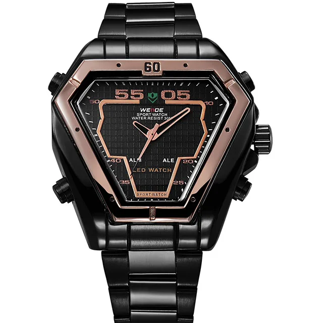 

WEIDE WH1102B-5C Men Stainless Steel Special Design LED Digital Sport China Manufacturer Promotional Gift Wrist Watch