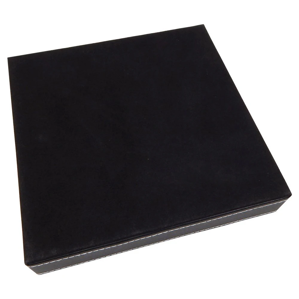 
Multi-function luxury modern black PU leather office desk organizer valet tray 