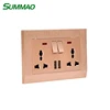 2 Gang Switch 3 Pins Universal Wall Socket With Usb 13A Outlet Plugs Electrical Socket