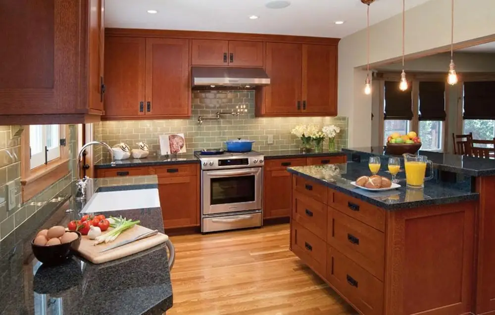 Customized Size Solid Wood Kitchen Cabinet Designs