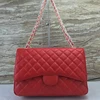 MOQ 1PCS 2019 High Quality caviar Leather brand name Hand bags For Women Ladies handbags