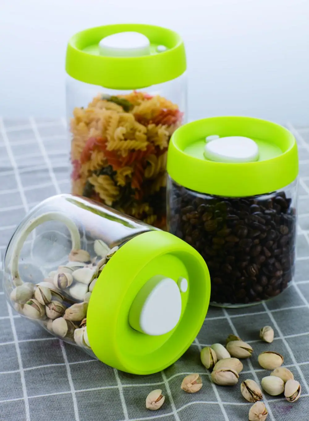 Kay Press Push Button Vacuum Seal Glass Storage Jar Buy Key Press
