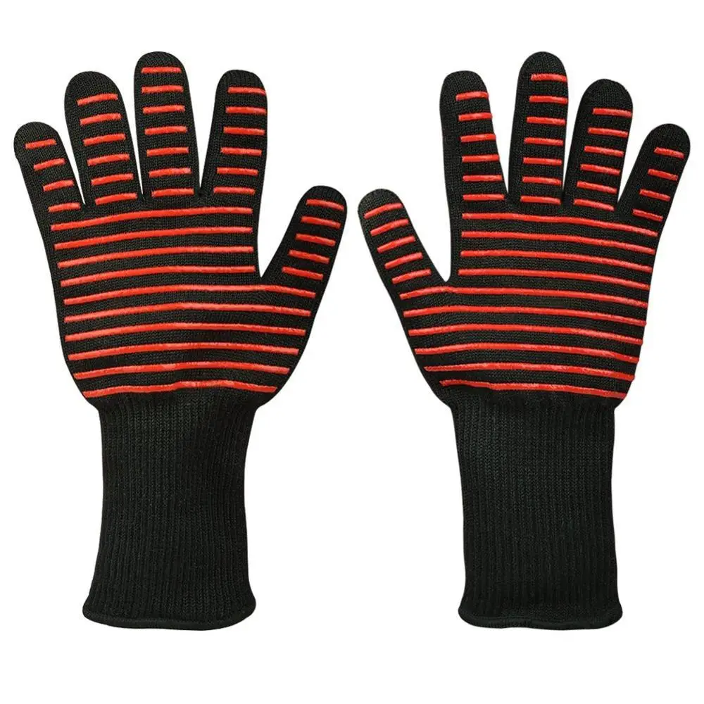 

Extreme 1472F BBQ Grilling Gloves Heat Resistant Grill, Red/black/custom
